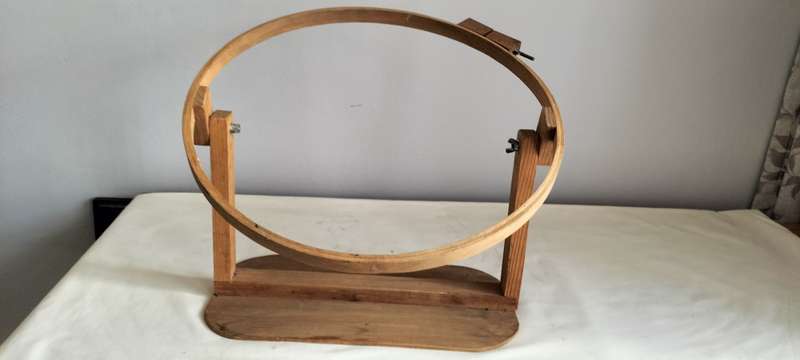 Vintage Large Good Condition Embroidery Hoop Stand