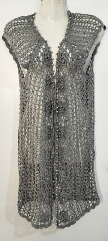 Magnificent Crochet Bellezza Signora Bolero/Shawl/Kaftan. Fits S to L. (Nr11).
