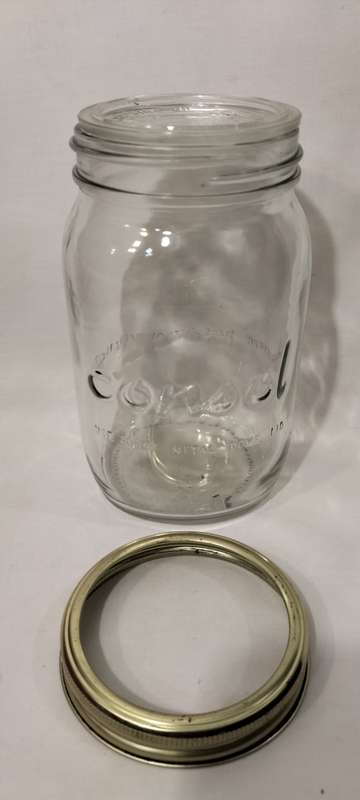 Quality Consol Glass Preserve Jar with Glass dome and Metal Ring 1000ml 1Liter. (type2)