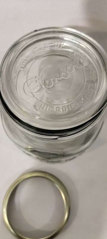 Quality Consol Glass Preserve Jar with Glass dome and Metal Ring 1000ml 1Liter. (type2)