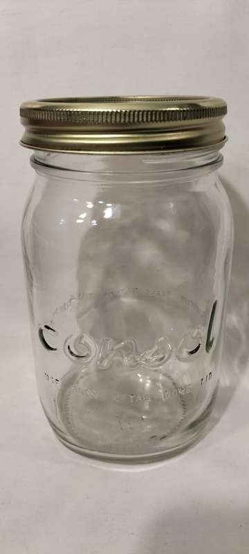 Quality Consol Glass Preserve Jar with Glass dome and Metal Ring 1000ml 1Liter. (type2)