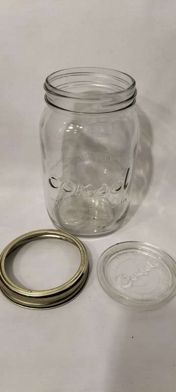 Quality Consol Glass Preserve Jar with Glass dome and Metal Ring 1000ml 1Liter. (type2)