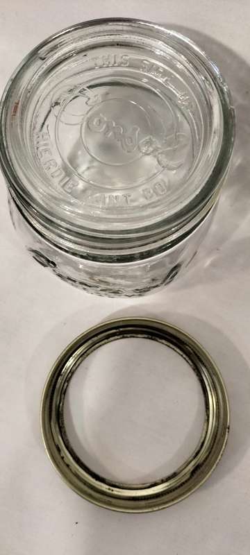 Quality Consol Glass Preserve Jar with Glass dome and Metal Ring 300ml. (type4)