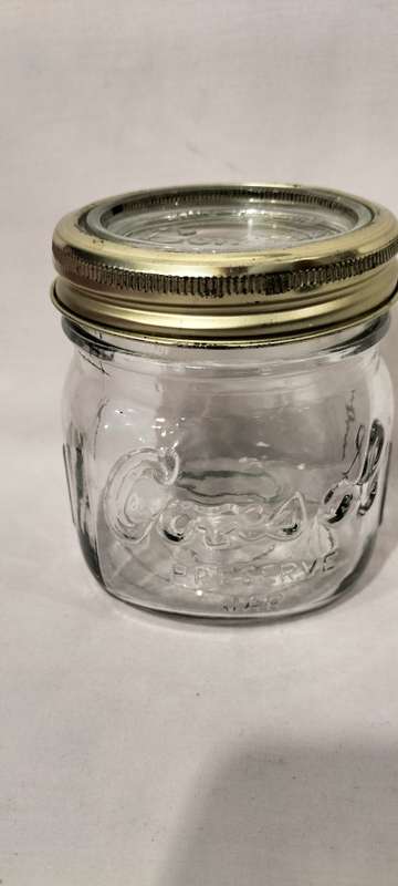 Quality Consol Glass Preserve Jar with Glass dome and Metal Ring 300ml. (type4)