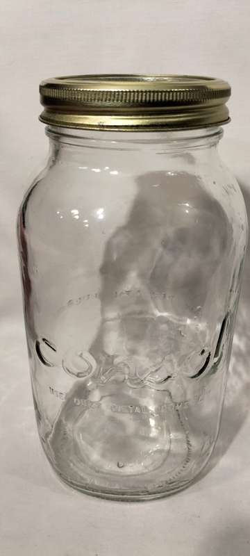 Quality Consol Glass Preserve Jar with Glass dome and Metal Ring 2000ml. 2 Iiter (type5)