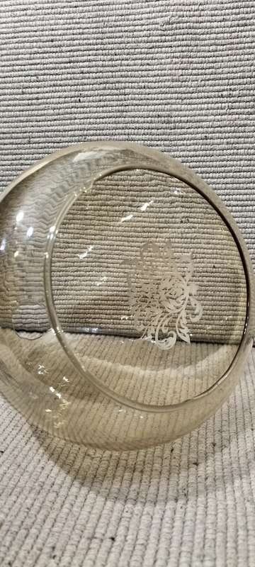 Magnificent Intact Circa 1970 Light Amber Lamp/Light Shade