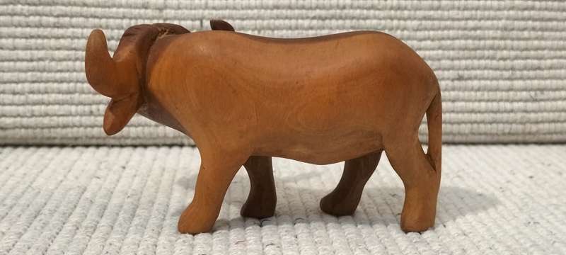 A Magnificent Well Preserved Wood Carved Water Buffalo