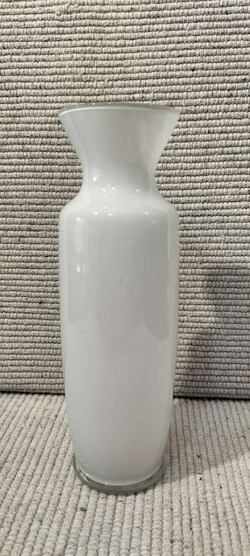A Superior Quality Milky White Studio Glass Vase