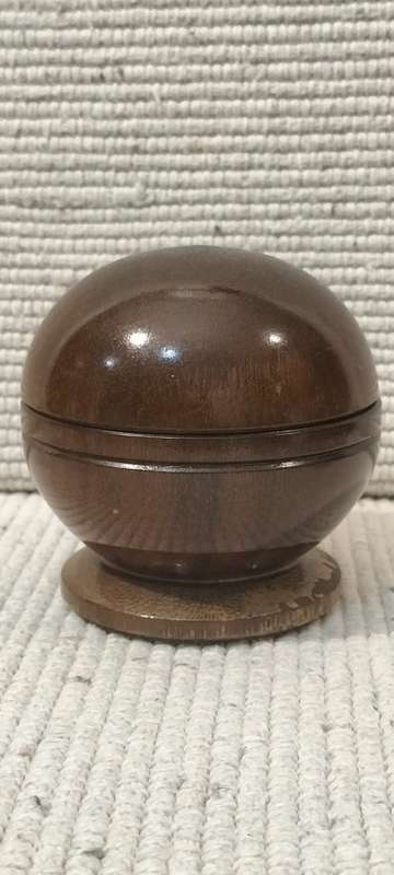 An Extremely well Made Solid Stinkwood Lidded Trinket Holder.