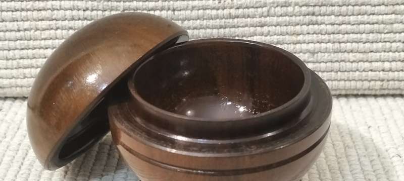 An Extremely well Made Solid Stinkwood Lidded Trinket Holder.