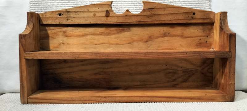 A Stunning Vintage Light Wood Spice Rack
