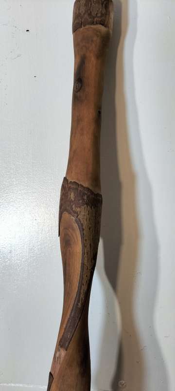 A Beautiful Well Preserved Wood Carved Walking Stick. (1 of 3)
