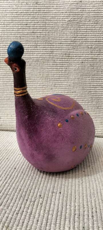 An Absolutely Magnificent Bohemian Hand Painted Guinea Fowl