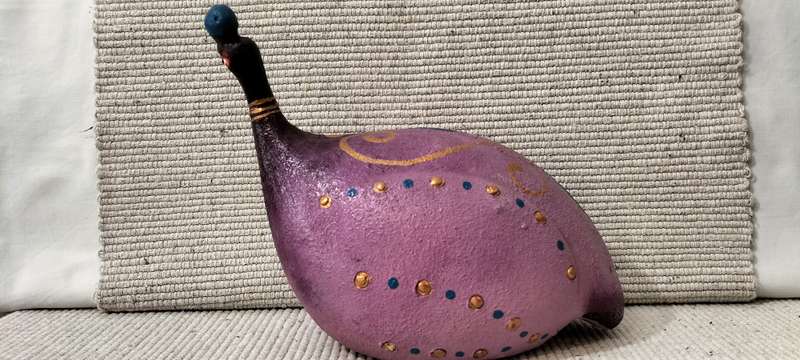An Absolutely Magnificent Bohemian Hand Painted Guinea Fowl