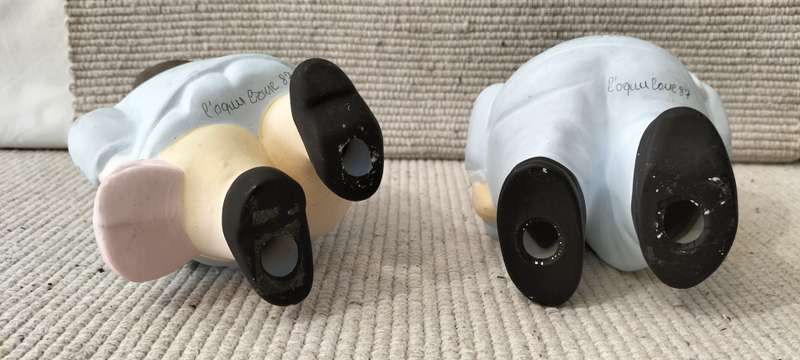 A Magnificent Pair of Rare L'aquilone '87 New York Figurines - Delicate Matt Porcelain