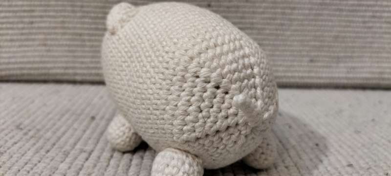 An Extremely Well Made Crochet Pig Pin Cushion/Soft toy.