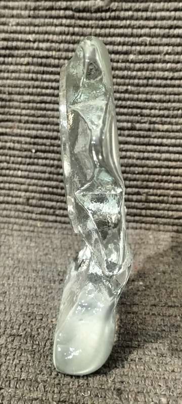 A Magnificent Mid Century Nybro Swedish Crystal Aquarius 523grams Translucent Paper Weight