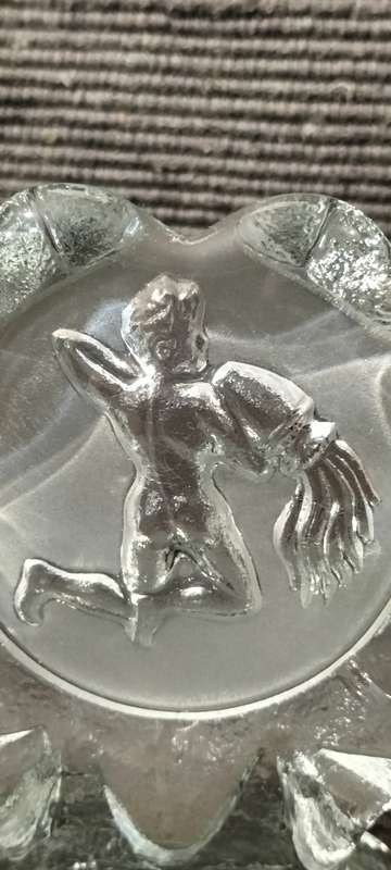 A Magnificent Mid Century Nybro Swedish Crystal Aquarius 523grams Translucent Paper Weight
