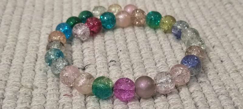 1 Ring Memory Crackle Glass Bracelet. (Nr5)