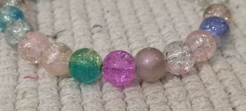 1 Ring Memory Crackle Glass Bracelet. (Nr5)