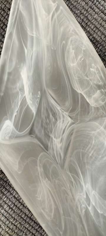 Magnificent Satin Frost with White Art Studio Glass Bowl