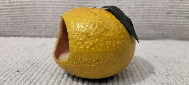 Almost 100 years old Circa 1930 Japanese Intricately Carved Celluloid Rikshaw Scene in Lemon