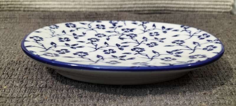 Stunning Blue Glazed Ceramic Soap Holder