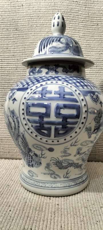 Absolutely Magnificent Imperial Ming Dragon Temple Ginger Jar Lidded Vase