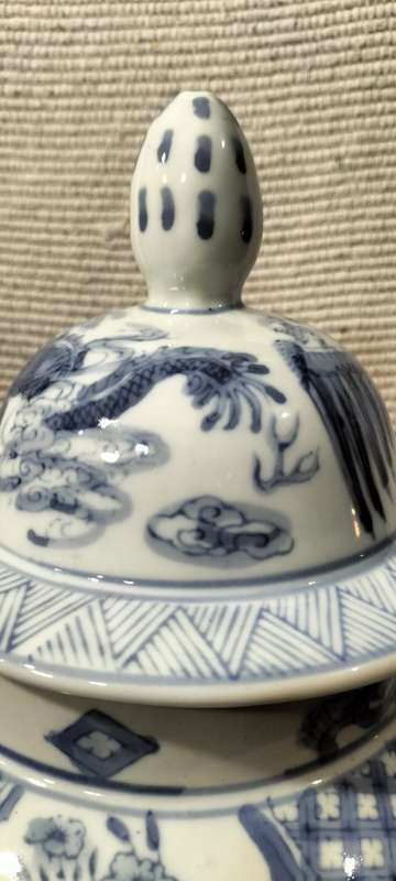 Absolutely Magnificent Imperial Ming Dragon Temple Ginger Jar Lidded Vase