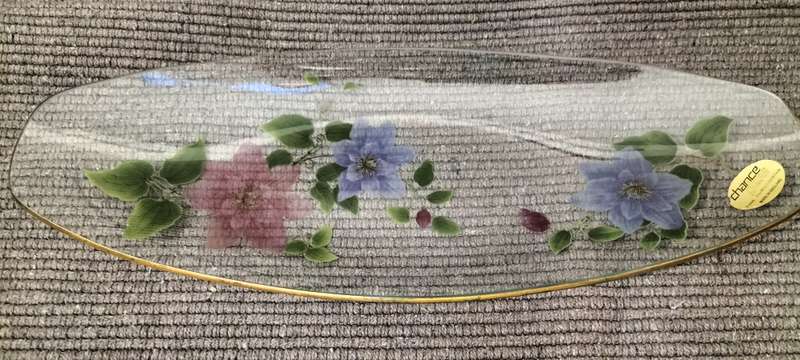 Stunning Very Delicate Vintage Chance Glass Serving Platter