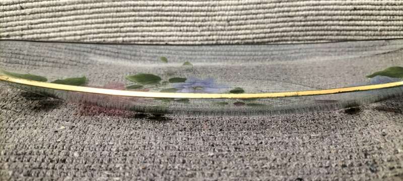 Stunning Very Delicate Vintage Chance Glass Serving Platter