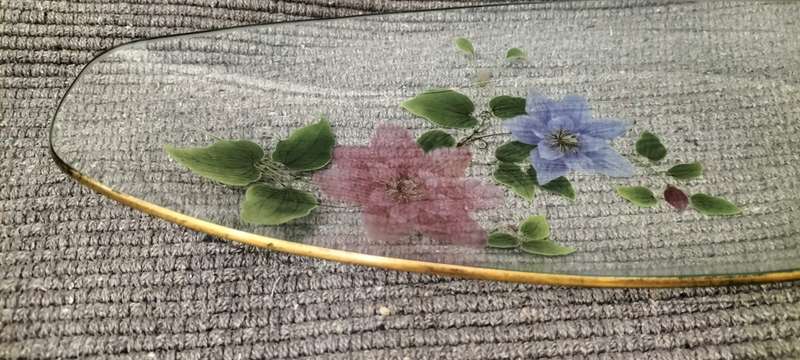 Stunning Very Delicate Vintage Chance Glass Serving Platter