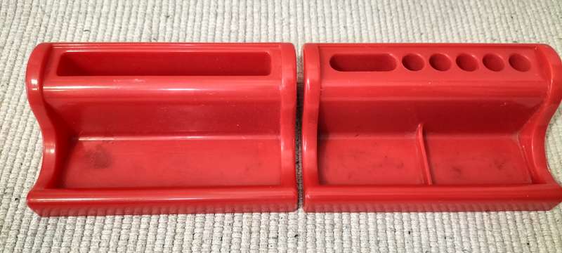Set of Vintage Circa 1970 Schmidt Desk Stationary Holders