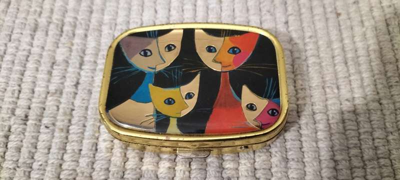 A Genuine Rosina Wachtmeister Two Cell Metal Pill Box