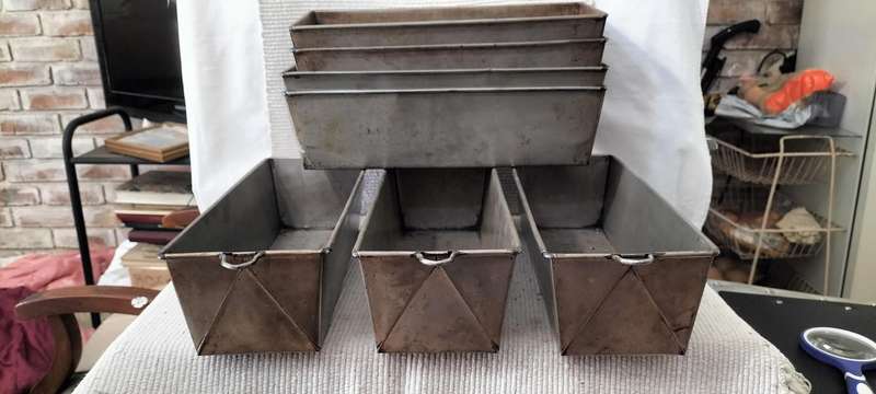 A Magnificent Set of Rare Extra Large Vintage Loaf/Rusk Baking Tins Including Krost