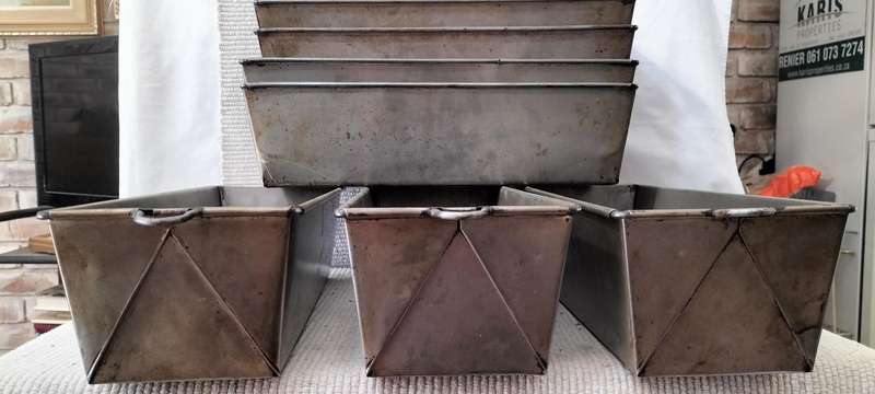 A Magnificent Set of Rare Extra Large Vintage Loaf/Rusk Baking Tins Including Krost