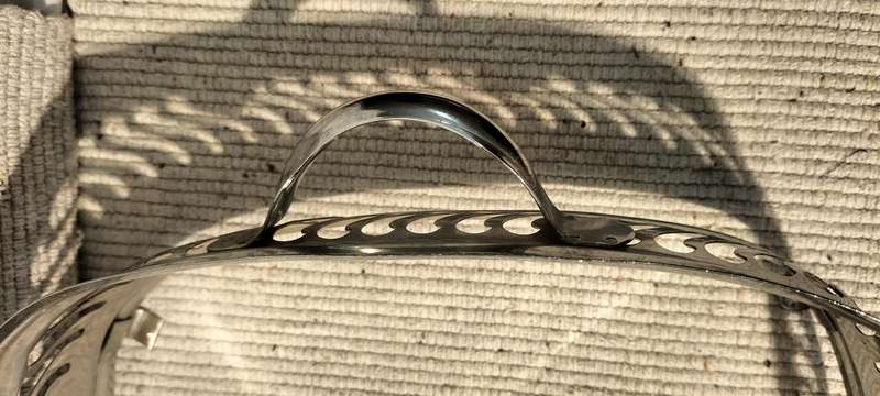 Stainless Steel Glass Serving Dish Holder.