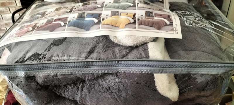 5pcs King Size Fleece Duvet Cover Set