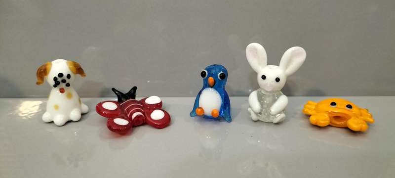 Magnificent Set of 5 Murano/Studio/Lampwork Beads. Set 2