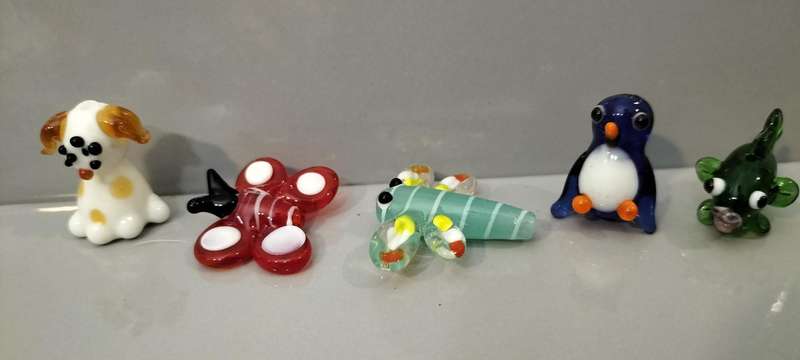 Magnificent Set of 5 Murano/Studio/Lampwork Beads. Set 4