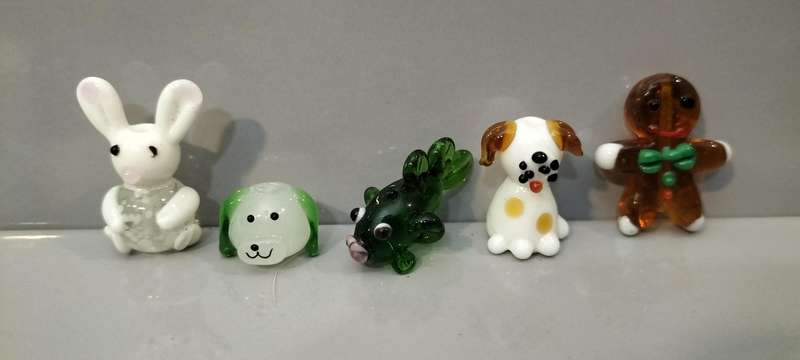 Magnificent Set of 5 Murano/Studio/Lampwork Beads. Set 6
