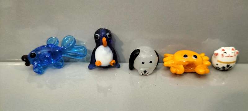 Magnificent Set of 5 Murano/Studio/Lampwork Beads. Set 8