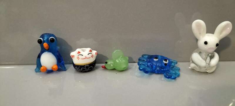 Magnificent Set of 5 Murano/Studio/Lampwork Beads. Set 12