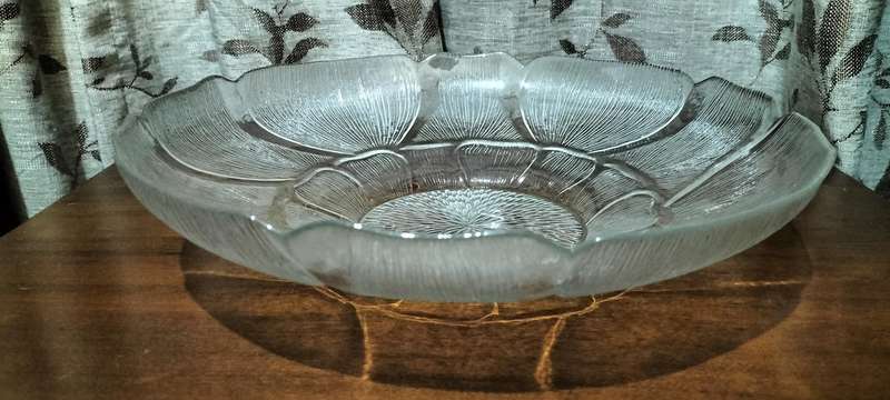 A Magnificent Large Glass Fruit/Serving Bowl