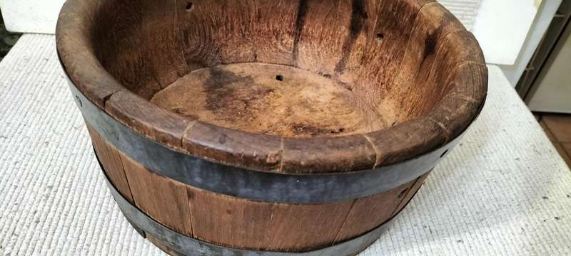 Antique Magnificent Circa Late 1800 early 1900 Wood Cheese Press/Mold (Nr1)