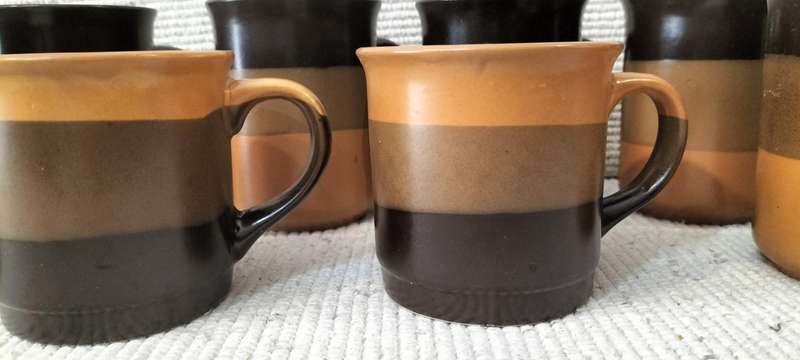 A Stunning 8 Piece Stoneware Coffee Mug Set
