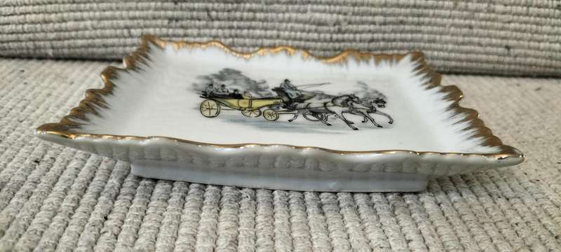 Magnificent Vintage 24CT Gold Hand Painted Porcelain Wall Decoration/Chocolate Dish
