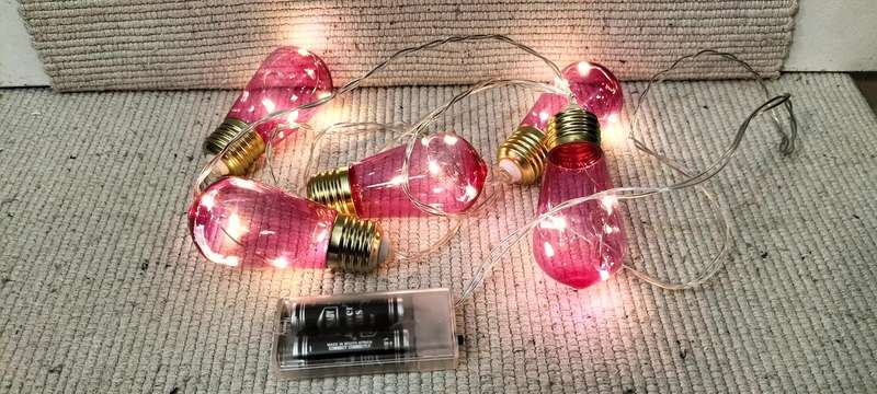 5 Globe Purple Battery Operated Decorative Lights