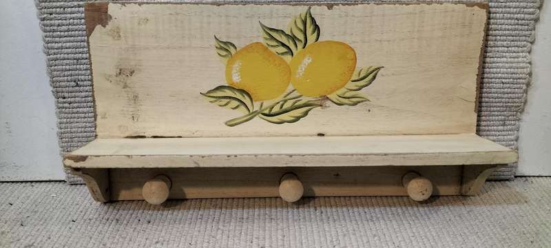 Aged Look Kitchen Cloth Hanger/Shelf.