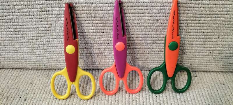 Set of 3 Children's Safety Paper Craft Pattern Scissors